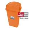 Bote de Basura Sablón de 80 Litros Naranja