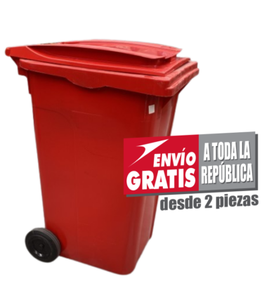 Contenedor de Basura Con Ruedas SULO 240 Litros Rojo