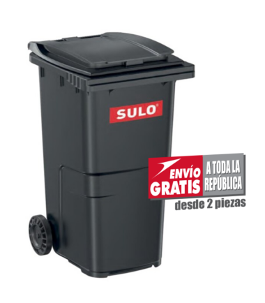 Contenedor de Basura Con Ruedas SULO 240 Litros Negro