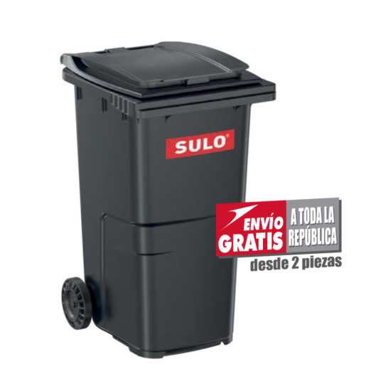 Contenedor de Basura Con Ruedas SULO 240 Litros Negro