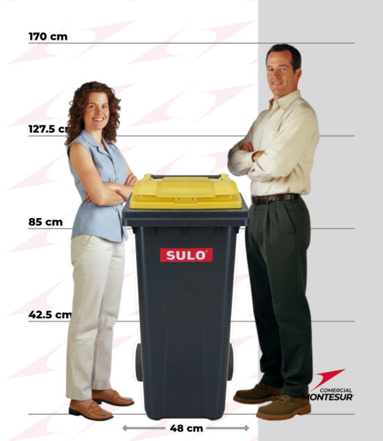 Medidas contenedor 180lts marca SULO