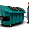 Contenedor de Basura Rotomoldeo 2000 Litros con laterales