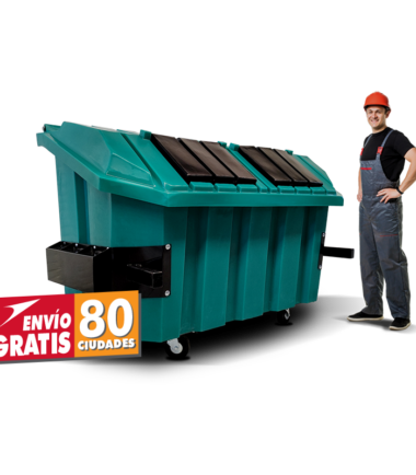 Contenedor de Basura Rotomoldeo 2000 Litros con laterales