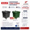 Oferta contenedor de basura con 4 ruedas y tapa marca SULO