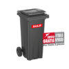 Bote de Basura de 120 Litros SULO Gris con Tapa