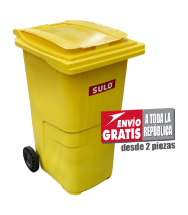 Contenedor de Basura Con Ruedas SULO 240 Litros amarillo