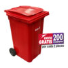 Contenedor SULO 240L Rojo con 2 Ruedas