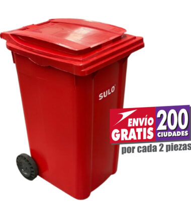 Contenedor SULO 240L Rojo con 2 Ruedas