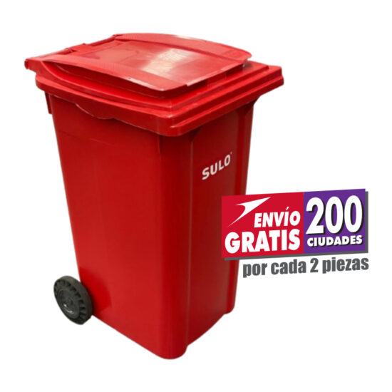 Contenedor SULO 240L Rojo con 2 Ruedas