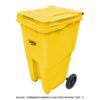 Bote de Basura 240L Sablón Amarillo con Ruedas