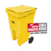 Bote de Basura 240L Sablón Amarillo con Ruedas