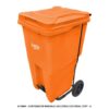 Bote de Basura 240L Sablón con Pedal Naranja