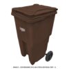 Bote de Basura 240L Sablón con Ruedas Café