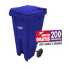Bote de Basura de 120 litros Sablón Azul con Tapa