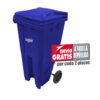 Bote de Basura de 120 litros Sablón Azul con Tapa
