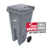 Bote de Basura de 120 litros Sablón Gris con Tapa