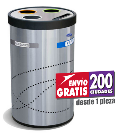 Basurero Jumbo Reciclable 4 Separaciones Art Center 655211
