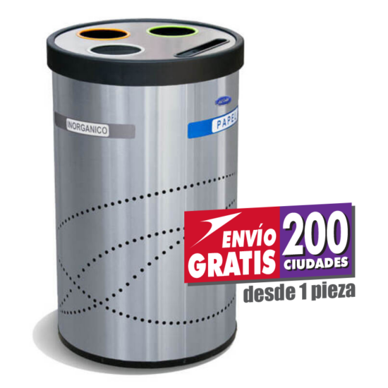 Basurero Jumbo Reciclable 4 Separaciones Art Center 655211