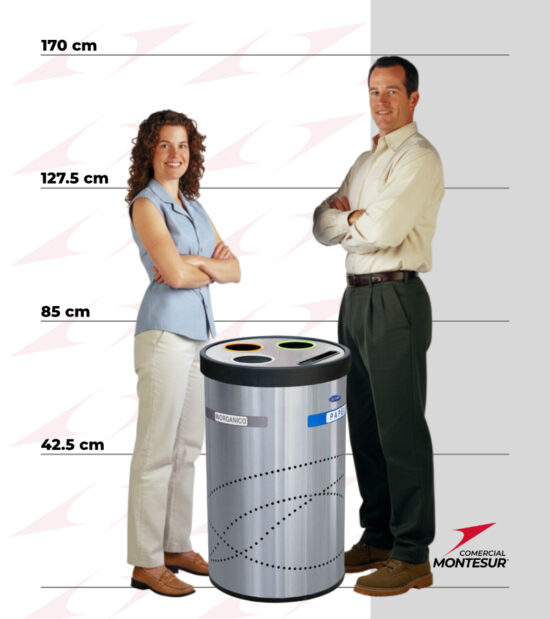 Basurero Jumbo Reciclable 4 Separaciones Art Center 655211