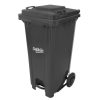 Bote de Basura de 120 litros con Pedal Sablón Gris con Tapa