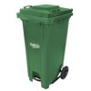 Bote de Basura de 120 litros con Pedal Sablón Verde con Tapa