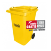 Bote de Basura 240L Sablón Amarillo con Ruedas