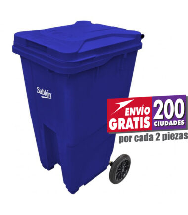 Bote de Basura Sablón 240L Azul 8927AZ con Ruedas