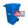 Bote de Basura 240L Sablón con Ruedas Azul