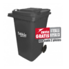 Bote de Basura 240L Sablón con Ruedas Gris