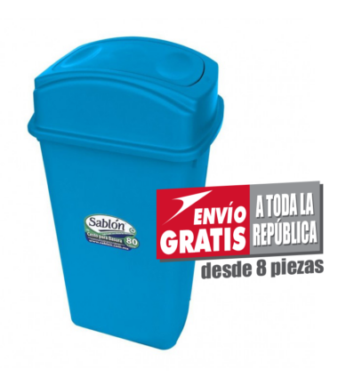 Bote de Basura Sablón de 80 Litros Azul