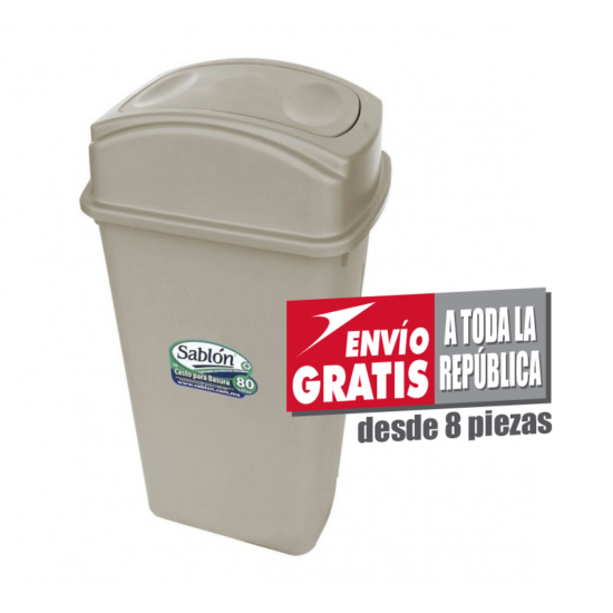 Bote de Basura Sablón de 80 Litros Capuchino