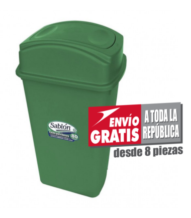 Bote de Basura Sablón de 80 Litros Verde