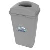 Bote de Basura Sablón de 80 Litros Gris con Tapa Elíptica