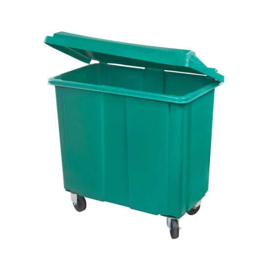 Contenedor de Basura de Rotomoldeo de 770lts  Con Tapa y 4 Ruedas