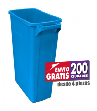 Bote de Basura Zvelte de 87 litros color azul Sablón