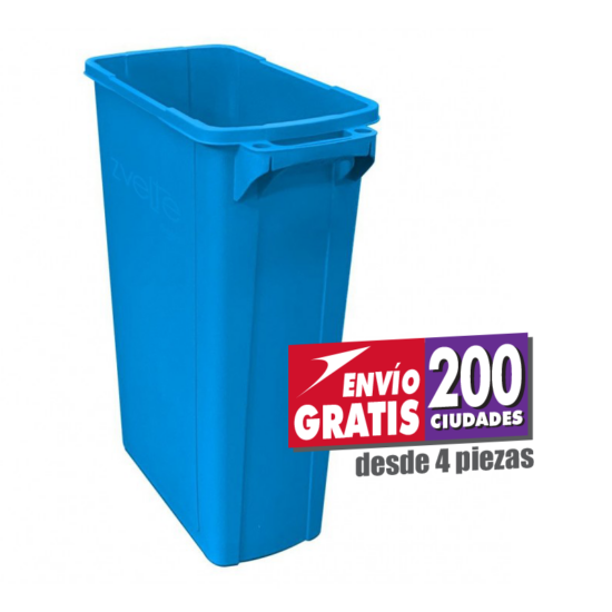 Bote de Basura Zvelte de 87 litros color azul Sablón
