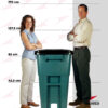 Bote de Basura con Ruedas Rubbermaid de 189 litros