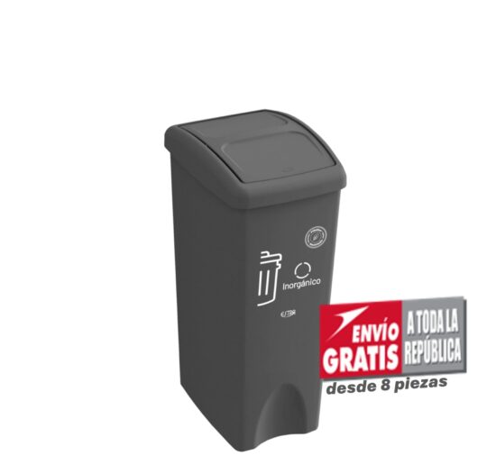 Bote de Basura Estra de 53 Litros de Material Reciclado con Tapa Vaivén