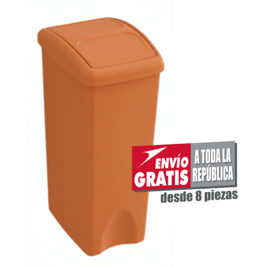 Bote de Basura Estra de 53 Litros de Material Reciclado con Tapa Vaivén