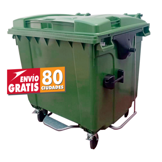 Contenedor de Basura SULO de 1100 Litros con Pedal