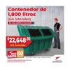 Contenedor de basura Industrial de rotomoldeo de 1800 litros