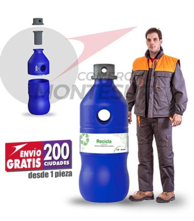 Contenedor para Botellas y Tapas EcoBotella con compartimentos
