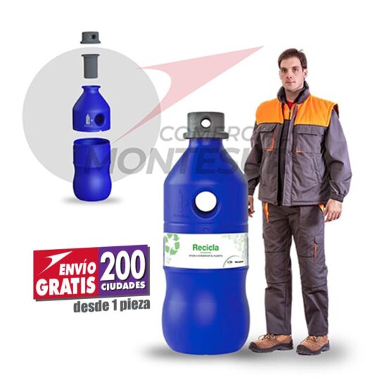Contenedor para Botellas y Tapas EcoBotella con compartimentos