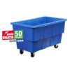 Carro de carga de 750 litros Multicar con ruedas resistentes