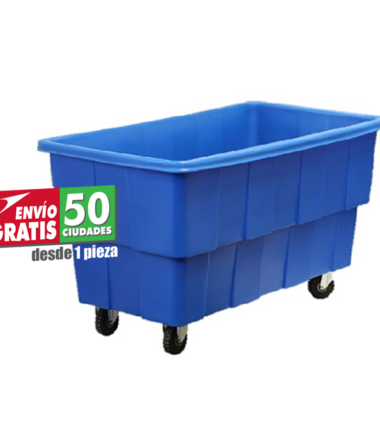 Carro de carga de 750 litros Multicar con ruedas resistentes