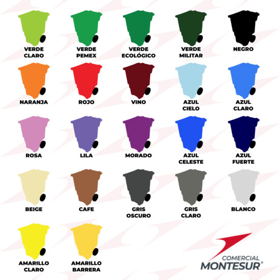 Catalogo de Colores de Productos de Rotomoldeo Comercial Montesur