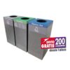 Bote de Basura Cubo Punzonado Acero Inoxidable 111 Litros
