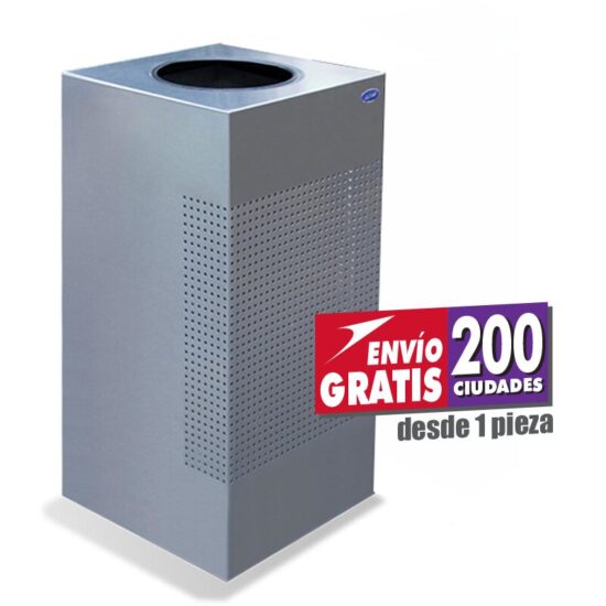 Bote de Basura Cubo Punzonado Acero Inoxidable 111 Litros