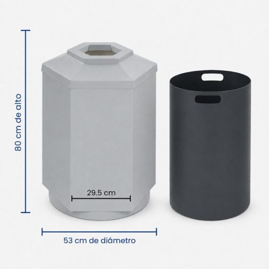 Contenedor de basura gasolinero completo