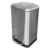 Bote de Basura Rectangular Sablón 30 Litros Acero Inoxidable con Pedal